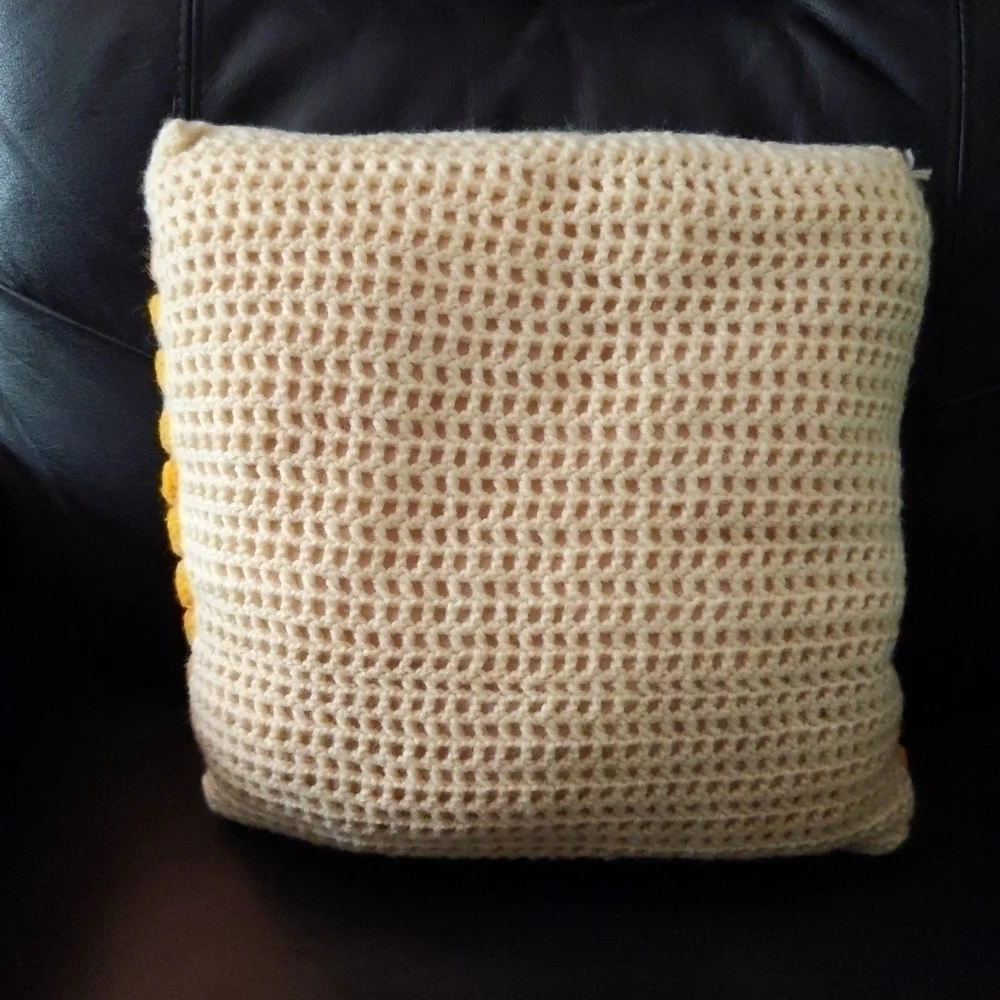 𝅺SQUIGGLE Crocheted Pillow Very 😎